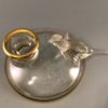 Jeannette Glass Pheasant candle holder top view