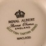 Macleod Scottish Tartan series Royal Albert back stamp