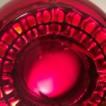New Martinsville Radiance ruby sugar extreme close up