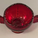 New Martinsville Radiance ruby sugar top view