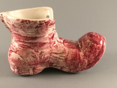Old Foley James Kent Boot-Red Transferware