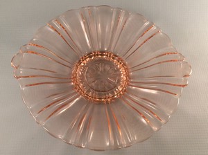 Pink Old Cafe Depression Glass Candy Dish