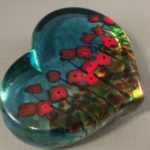 Robert Held California Poppy paperweight top view