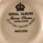 Royal Albert Scottish Tartan series creamer back stamp