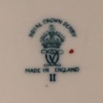 Royal Crown Derby Blue Mikado back stamp