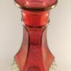 Ruby flashed Diamond Point decanter neck close up