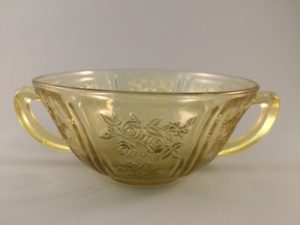 Sharon Cabbage Rose amber cream soup bowl