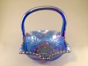 Smith carnvial glass Scroll Embossed basket