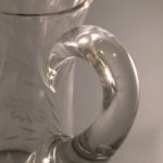 Tiffin Glass pitcher handle close up