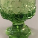 Tiffin Madeira citron water goblet foot close up
