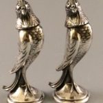Viking electroplated pheasant shakers side view