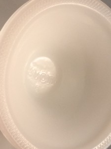 Vintage Avon Milk Glass Candy Dish - Old Time Glass