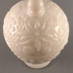 Vintage Avon milk glass candy with lid top view