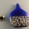 Vintage cobalt glass art nouveau style perfume bottle