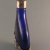 Vintage cobalt glass perfume bottle side view