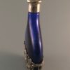 Vintage cobalt perfume bottle side view
