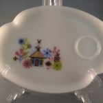Vintage Federal Glass snack tray Chalet