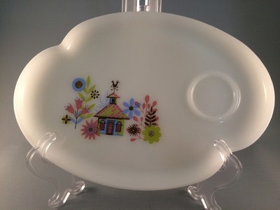 Vintage Federal Glass Snack Tray-Chalet