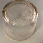 vintage glass ice tub Golden Grape pattern bottom view