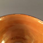 Vintage Japanese Lusterware cup rim close up