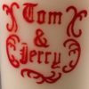 Vintage Tom and Jerry milk glass mug close up