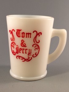 Vintage Tom and Jerry Milk Glass Mug