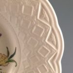Wedgwood china pattern Dianthus rim detail